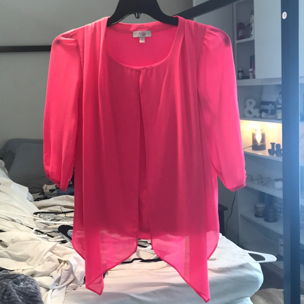 Hot pink blouse